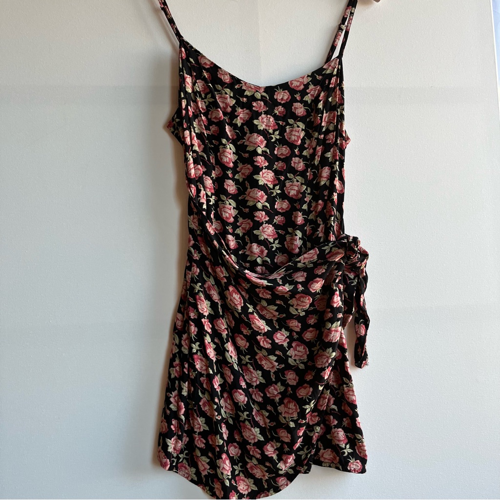 Vintage Betsey Johnson Rose Wrap Dress